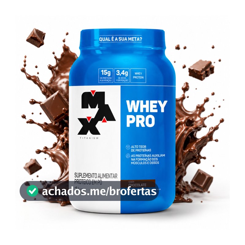 Whey Pro Max Titanium Protein Pro Com Bcaa E Aminoácidos 1kg