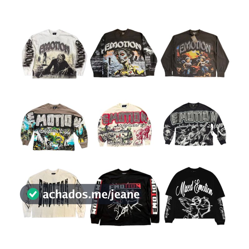Emoção Mista Camiseta Longa Com Estampa De Graffiti Solta De Manga Comprida Diamantes