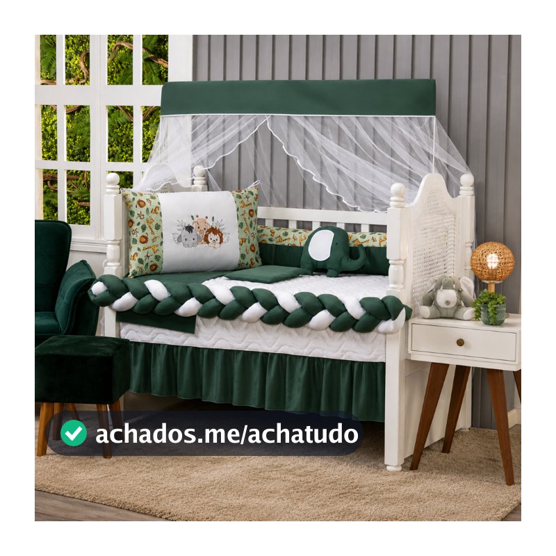 Kit Berço Menina e Menino Paris 10 peças Americano Enxoval de Bebê Estampado