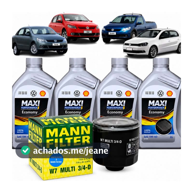 Kit Troca De Oleo 5w40 Original VW Gol Voyage Polo Fox Saveiro G5 G6 G7