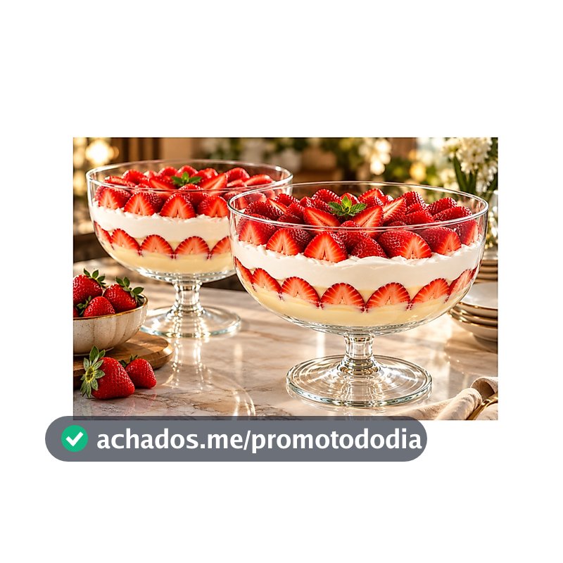 2 taças de vidro gigante grande 2,9 LITROS para sobremesa sorvete doces frutas decoração