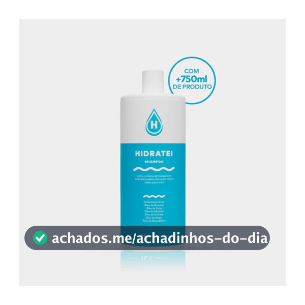 Shampoo Hidratei 1L | Hidratação Profunda e Controle do Frizz