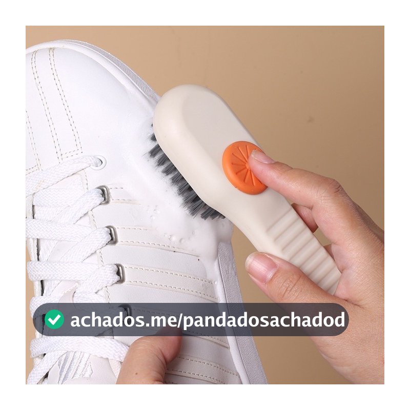Escova Limpa Sapato com Dispenser e Reservatório (Envio imediato)