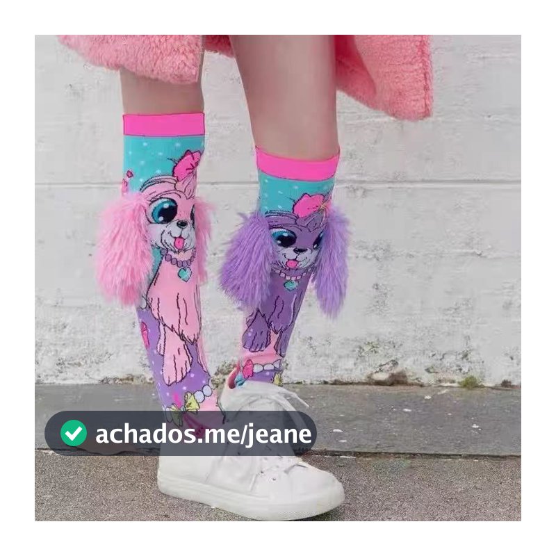 Meia 3D De Presente Para Crianças Desenhos Animados Tridimensionais De Alta Qualidade Acima Do Joelho Festa