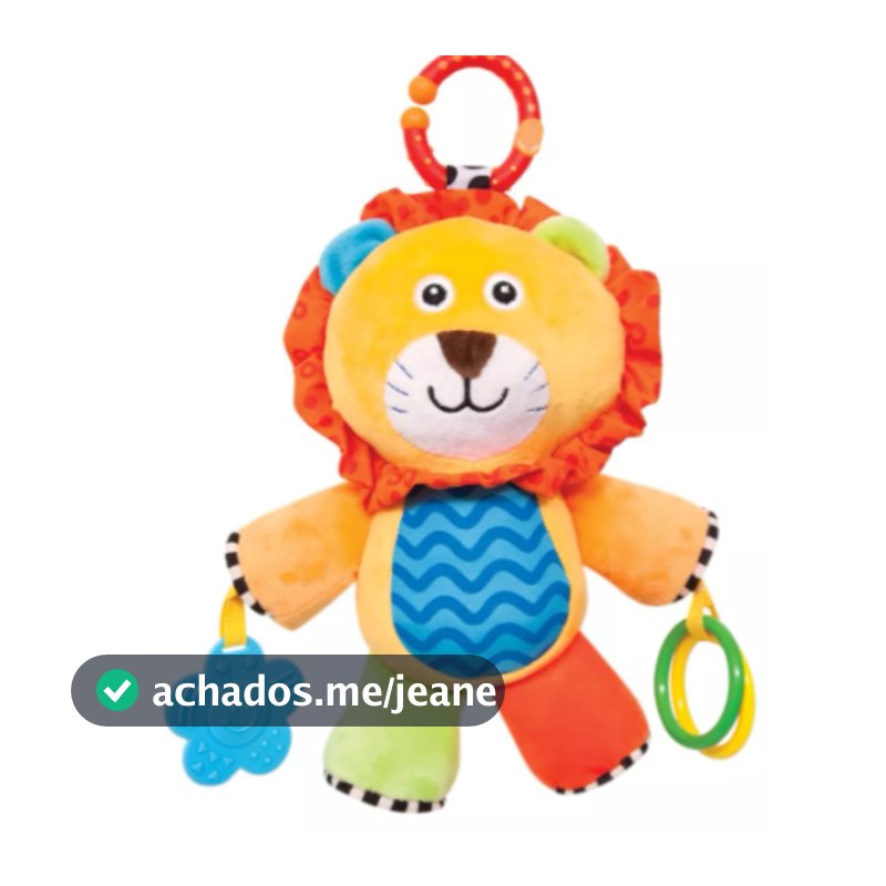 Pelúcia Leaozinho Bebê Atividades Treme-treme 5912 Buba
