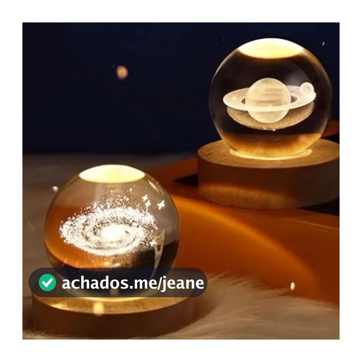 Luminaria Mini Lua Decorativa de Mesa Saturno ou Via Lactea