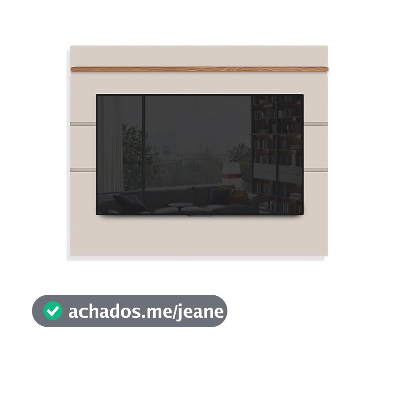 Painel De Parede Para TV Até 65 Polegadas Off White Freijó