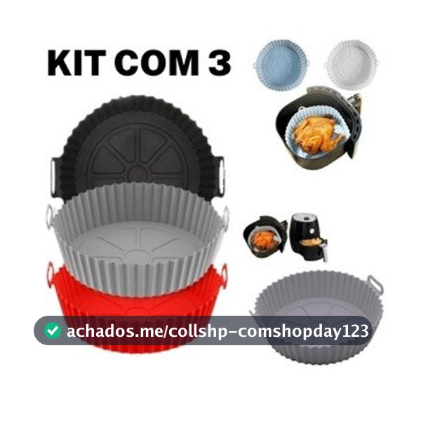 1/2/3 Forma De Silicone Para Air Fryer Forno Microondas Fritadeira Assadeira Reutilizável Antiaderente Flexível