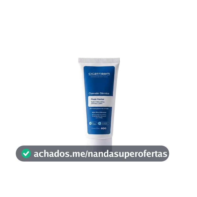 Clareador de Manchas para Virilha, Axilas e Melasma 60g - Creme Clareador - Cicatribem