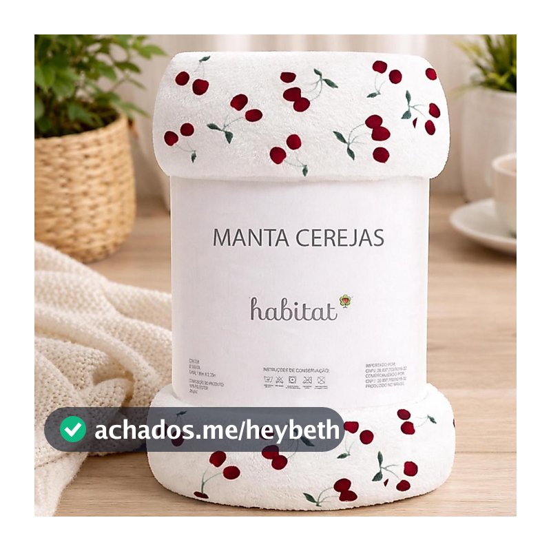 Manta Cobertor Microfibra Casal Queen Super Quentinha Toque Macio Cereja Habitat