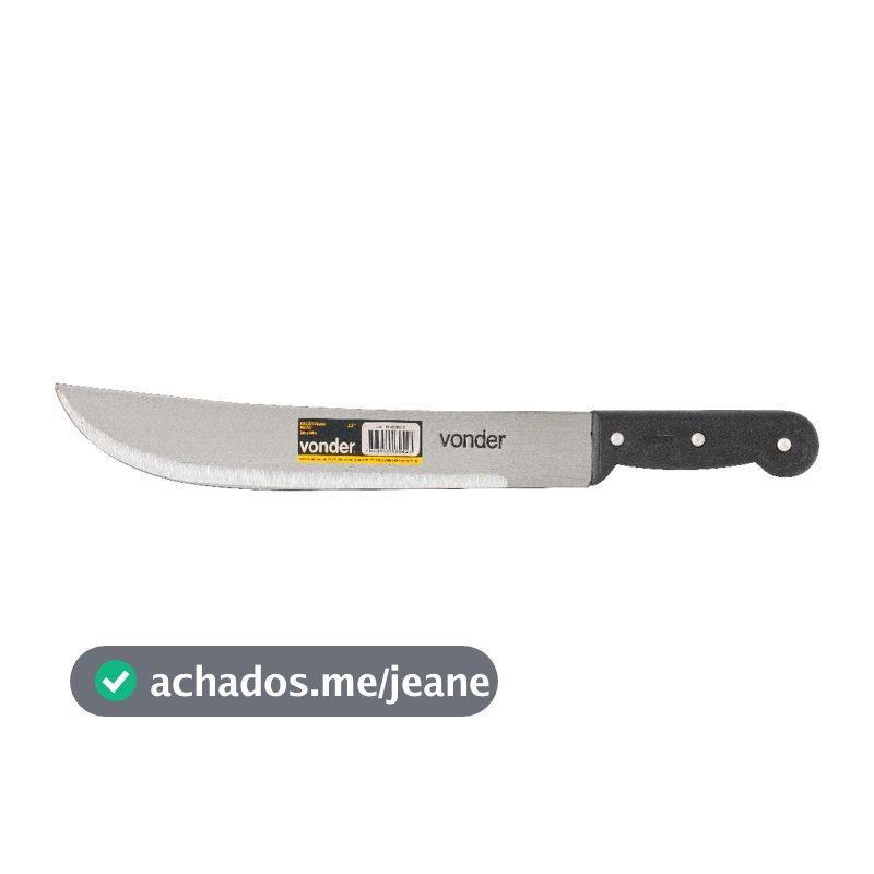 Facão para mato 12" em aço carbono cabo de plástico Vonder
