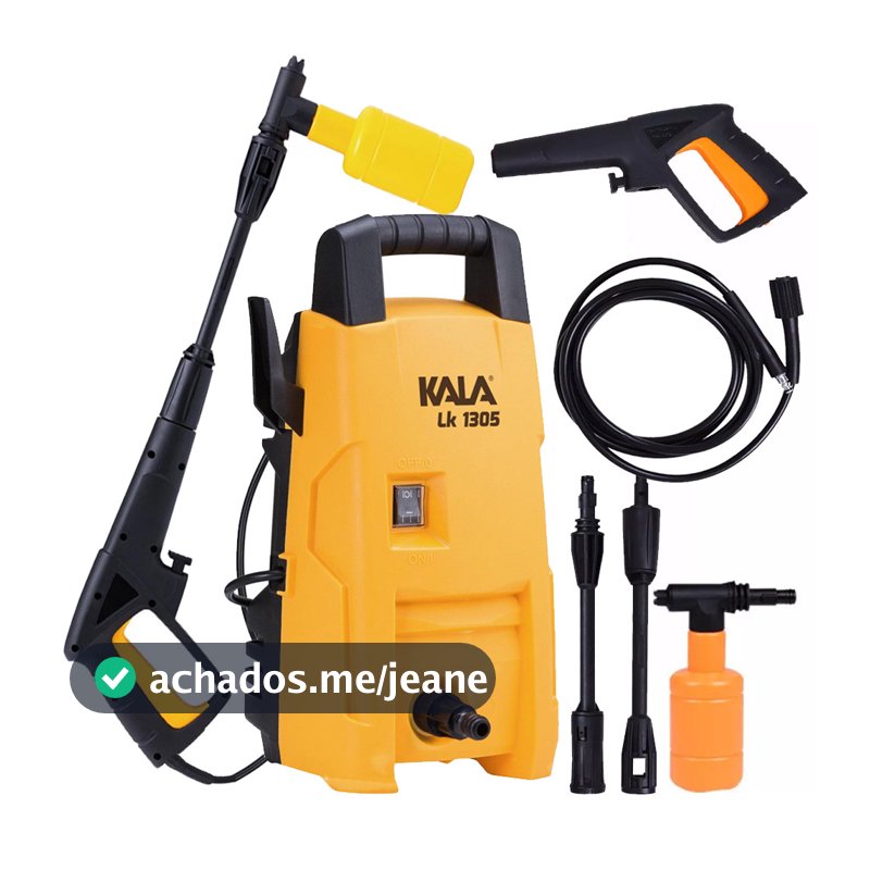 Lavadora Alta Pressão Lava Rápido 1200W Kit Shampoo Kala