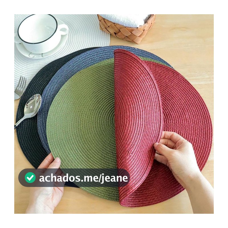 Kit 10 OU 20 pçs Jogo Americano de Mesa Sousplat Mesa Posta Jantar Decoração
