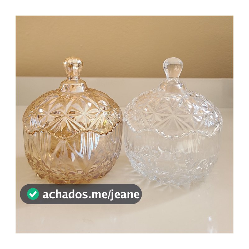 Bomboniere de vidro cristal luxo lembrancinha aniversário casamento chá de bebê Baleiro de Vidro