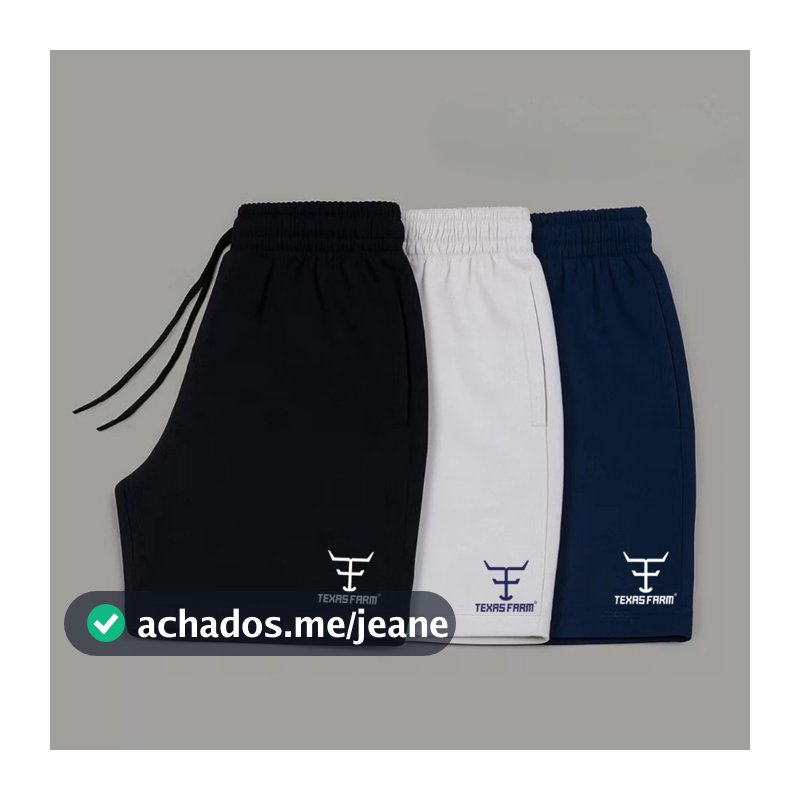 Kit 3 Shorts Masculino Tactel Elastano Country Texas Farm Bermuda Leve Confortável Moda Masculina