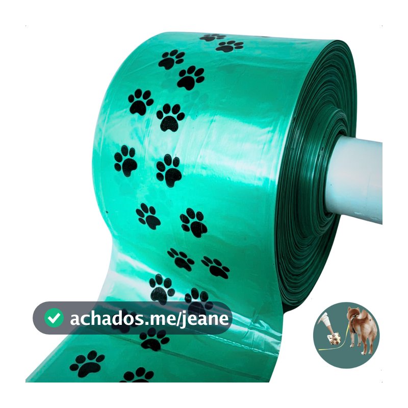 Bobina c/ 400 Saquinhos de Lixo Coco Pet Biodegradavel 28x30 Verde