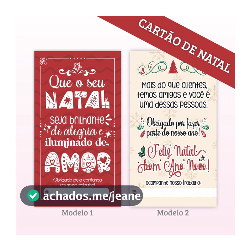Cartão de natal, tag agradecimento ao cliente natalino e para encomendas, Loja, Empresa, Embalagem