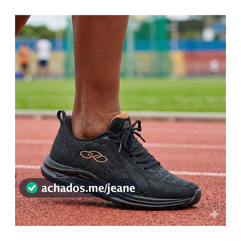 Tênis Feminino Olympikus Citrus 2 Evasense Preto/Dourado