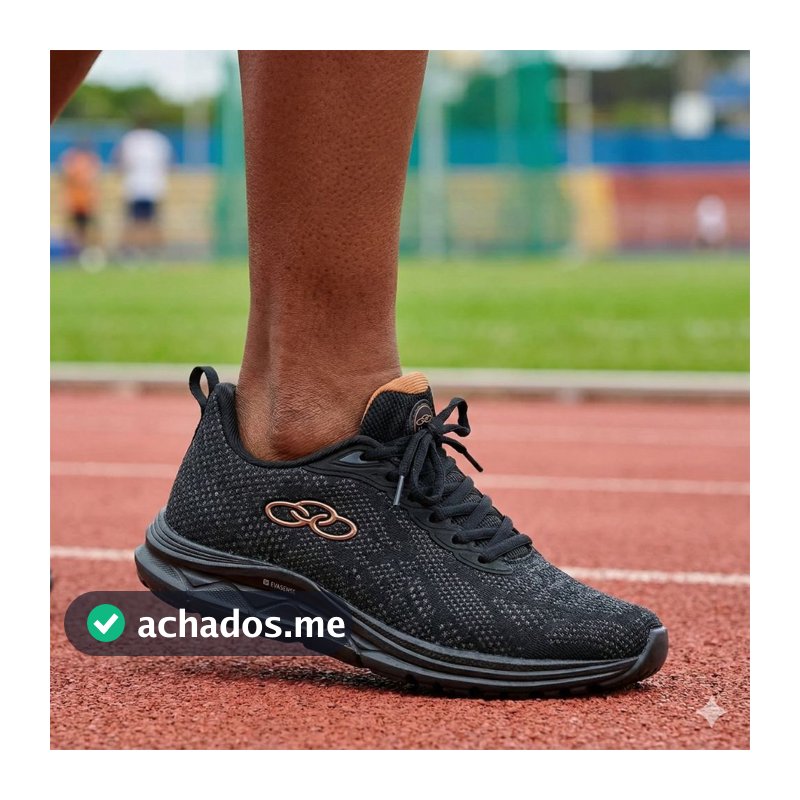 Tênis Feminino Olympikus Citrus 2 Evasense Preto/Dourado