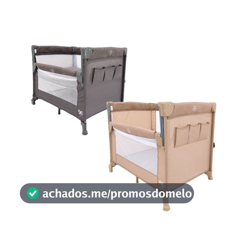 Berço Portátil Cercado Bebê Co-bed Acoplado 2 Alturas Desmontável Buddy Maxi Baby