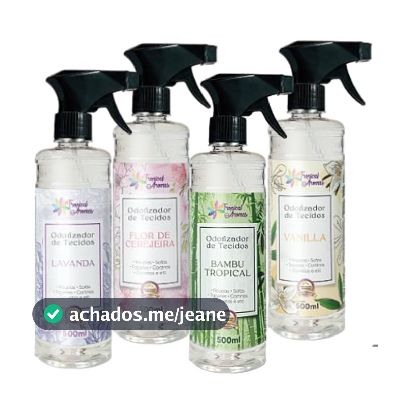 Odorizante De Tecido Ambientes Spray 500ml Tropical Aromas Odorizador