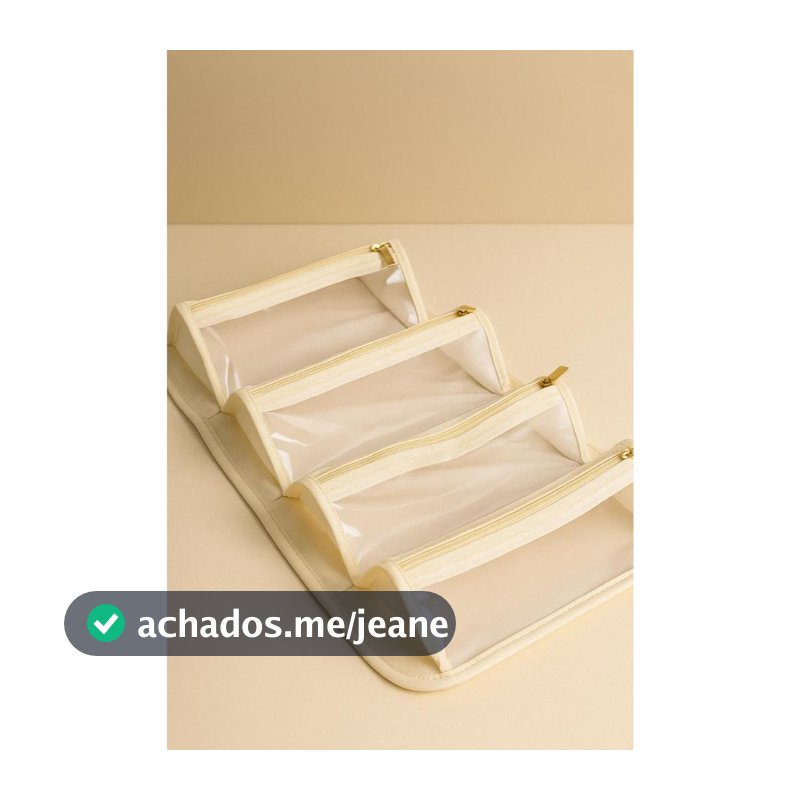 Necessaire Organizadora Bolsa Portátil Maquiagem Higiene Pessoal Bolsa De Viagem Off - 01 Peça