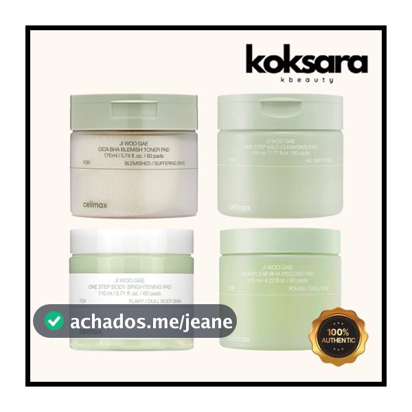 Celimax Ji Woo Gae toner pad 4 types(Heartleaf BHA Peeling/Brightening/Mild Cleansing/Cica BHA Blemish)