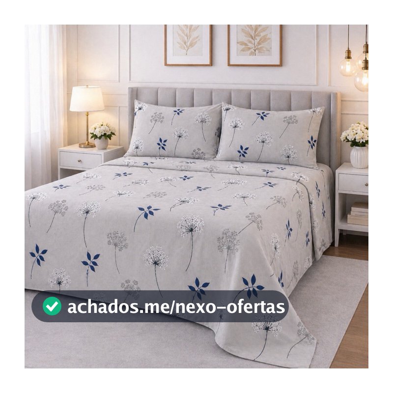 JOGO DE CAMA Queen 500 Fios Percal Toque Algodão + 2 Fronhas 50x70 | Cobre Leito Luxo Sem Elástico