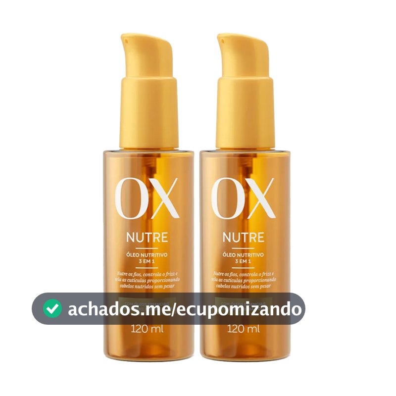 Kit Óleo Capilar Nutritivo OX Nutre 3 Em 1 120ml - 2 Unidades
