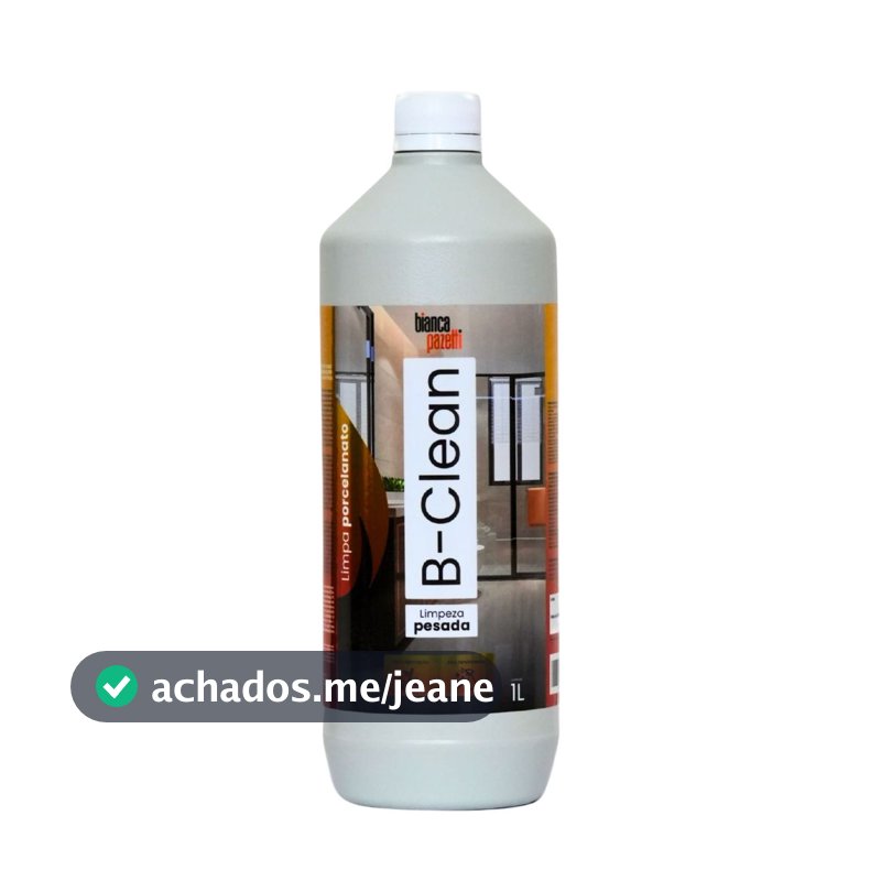 B-Clean Limpa Piso Interno Concentrado 1L para Porcelanatos Polidos, Esmaltados e Acetinados. Não Agride o Piso