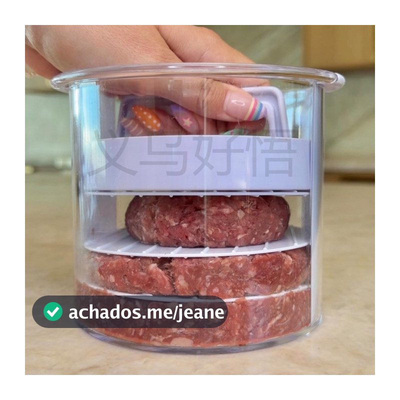 Prensa de hambúrguer Manual, revestimento antiaderente, redondo, aço inoxidável, prensa de carne, cozinha doméstica, fer