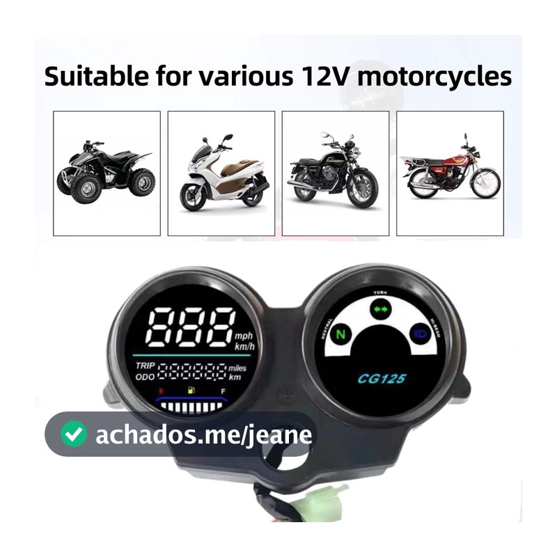 Velocímetro Digital De Motocicleta CG125 Ano 2000 A 2008 Ventilador 125 Titan 125 2013 Painel Honda Brasil