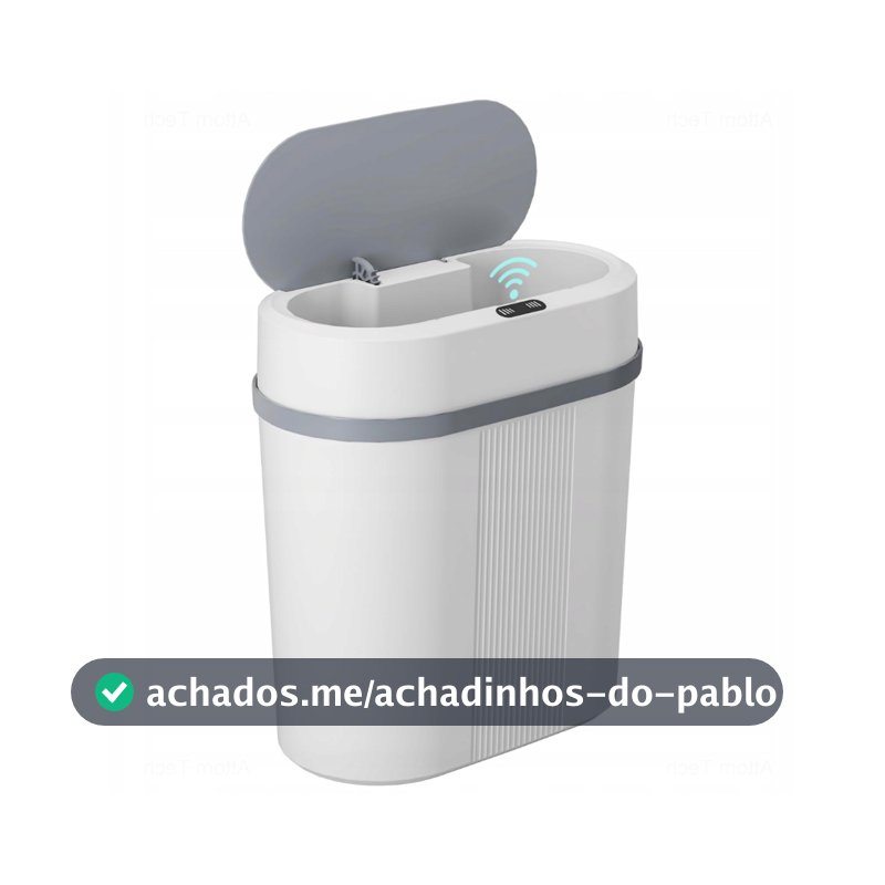 Lixeira Automática 12 Litros Com Sensor Infravermelho Para Cozinha Banheiro Escritório Anti Odor