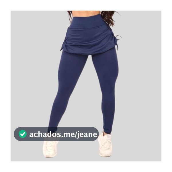 Calça Legging Feminina em Suplex com Saia Tampa Bumbum