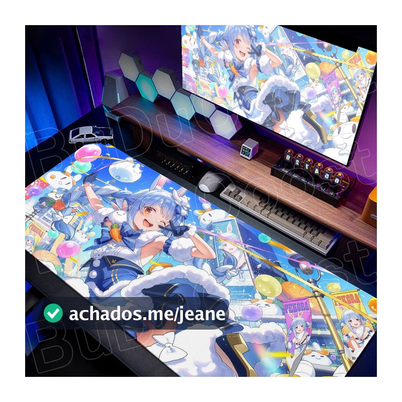 Anime Coelho Menina Usada Pekora Mousepad Teclado Acessórios De Velocidade De Jogos Hololive XXL Gamer E-Sport Computado