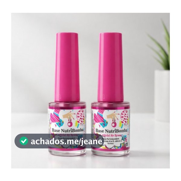 KIT 2 base Fortalecedora Nutri Bomba Ajuda no Crescimento da unha Vitamina A e D