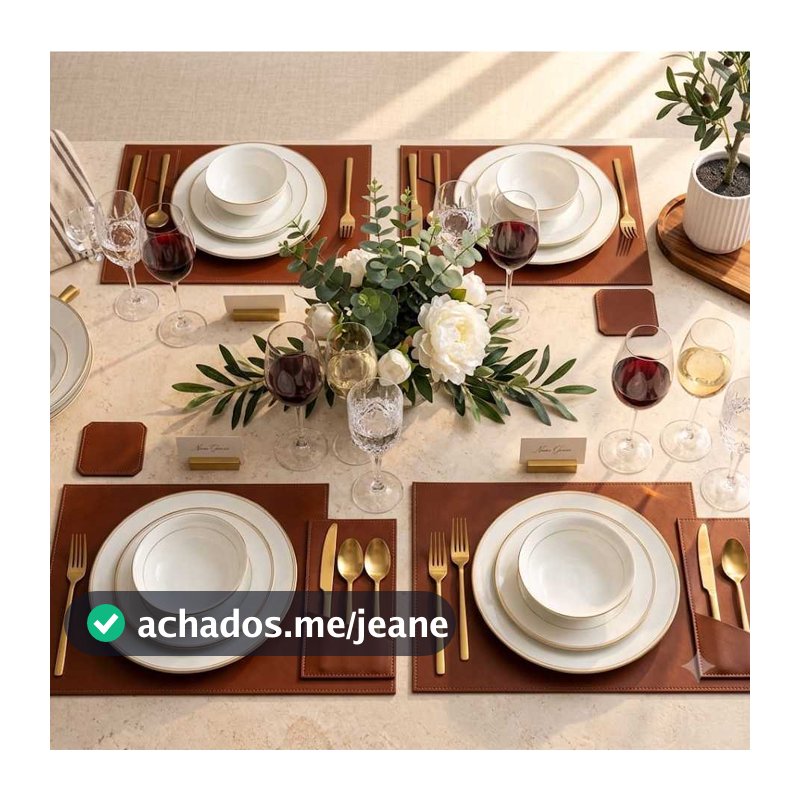Kit 2/4/6 Peças Jogo Americano Cozinha Jantar Descanso de Prato Mesa Posta Jogo de Mesa/PortaCopos