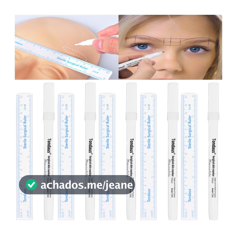 1/5 Pçs Canetas Marcação Branca Ponta Grossa 1.0mm com Régua