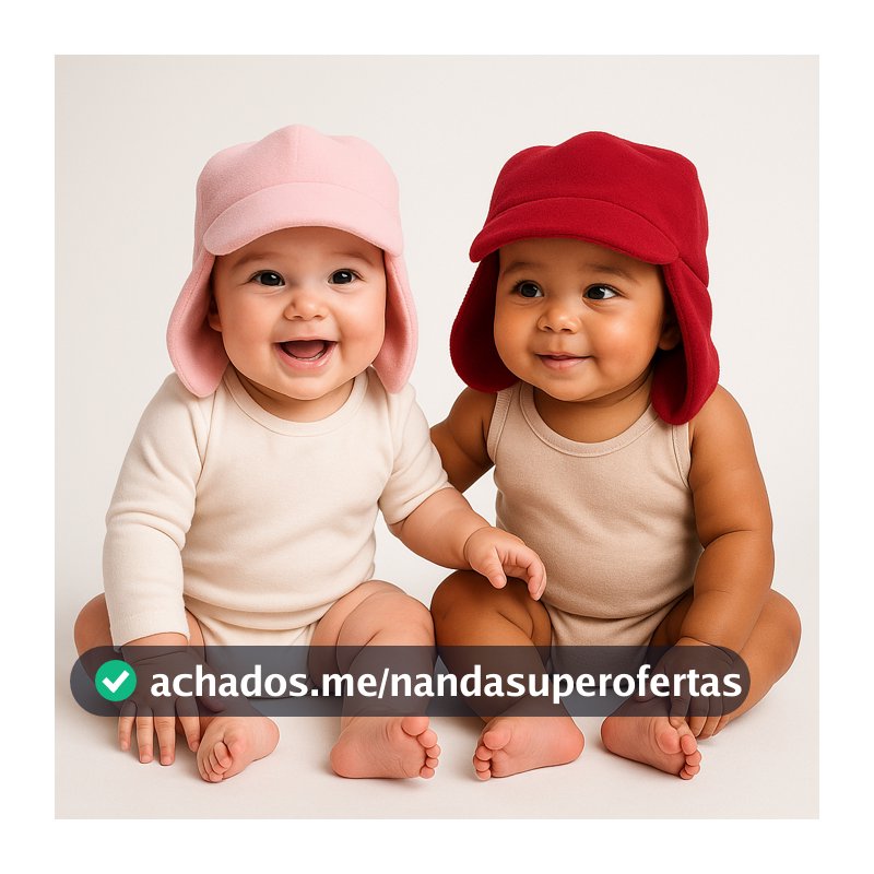 Kit 2 Toucas De Frio Gorro Bebê Com Tapa Orelha Infantil Super Macio