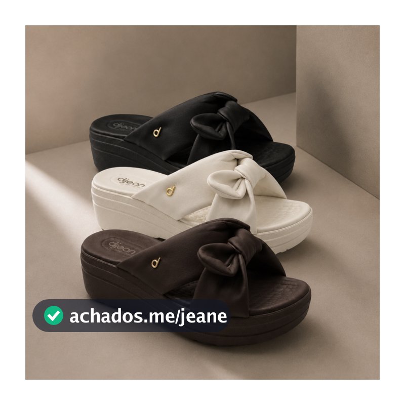 Sandalia Chinelo Plataforma Dijean Laço Feminino Confortavel Original