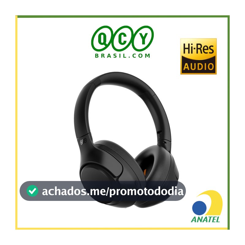 Headphone QCY H3 ANC Fone Sem Fio Bluetooth 5.4 Hi-Res, 60h Reprodução, Multiponto