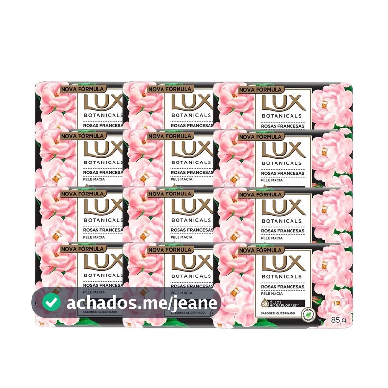 Kit 12 und Sabonete Lux Botanicals Rosas Francesas 85g