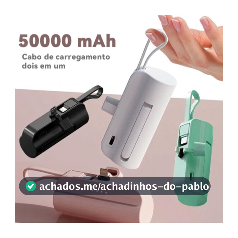 Mini carregador portatil power bank para celular IPNHONE Samsung Xiaomi