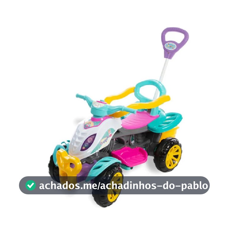 Quadriciclo Carrinho Infantil Menina Com Empurrador Maral