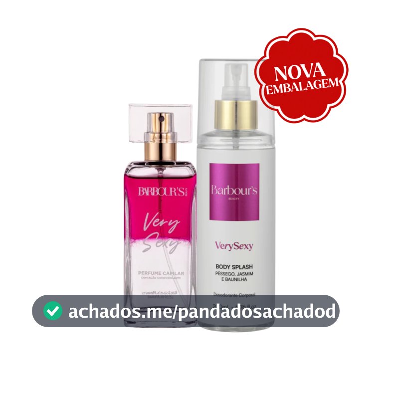 Kit Perfume Capilar e Body Splash Very Sexy Barbour's Beauty