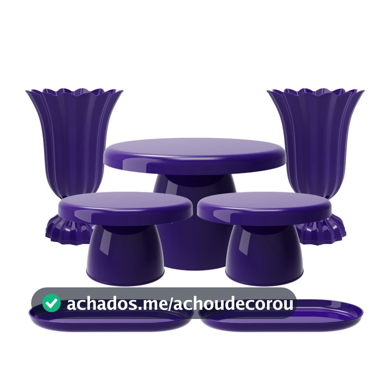 Kit Festa Completo 7 Peças Vasos Boleira