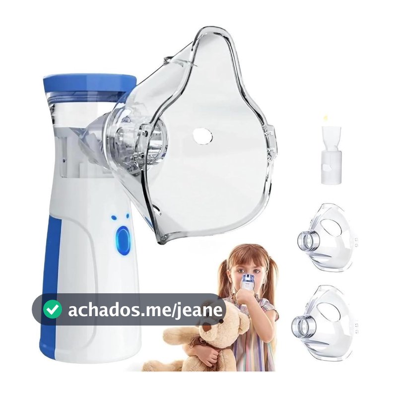 AIQUE Nebulizador Portátil Mini Inalador Silencioso Ultra-sônico Automático para Adultos e Crianças