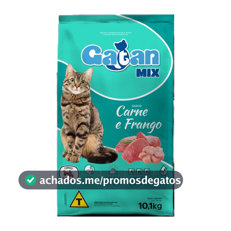 Ração Gatan Mix Gatos Adultos Carne E Frango 20 kg