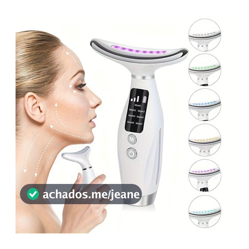 Massageador De Pele Firmeza Pescoço Led Massageador Portátil Beleza para Rosto e Pescoço