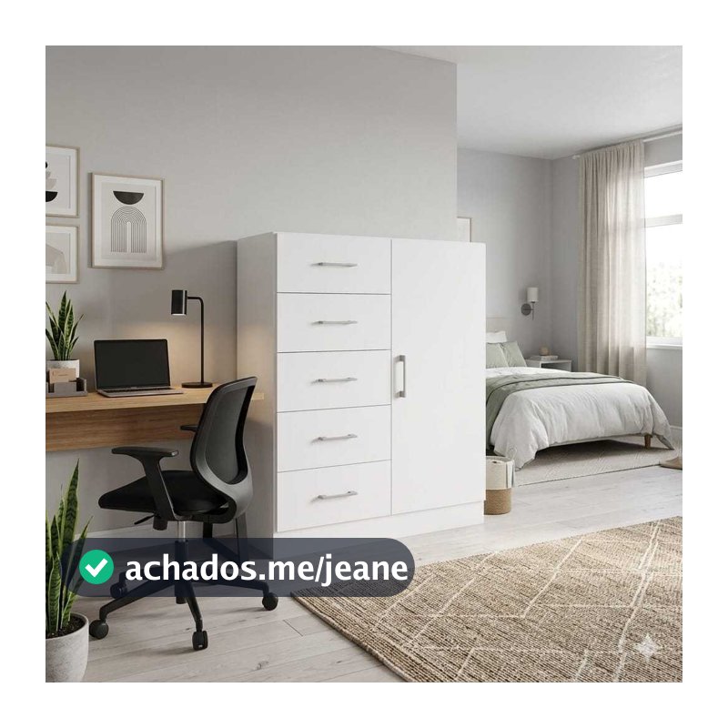 Cômoda Organizadora Londres 5 Gavetas e 1 Portas - Shark Móveis